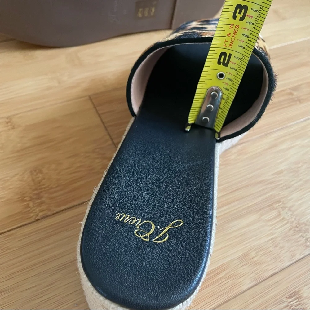 NEW J. Crew Calf Hair Camilla Espadrille Slide Sandals